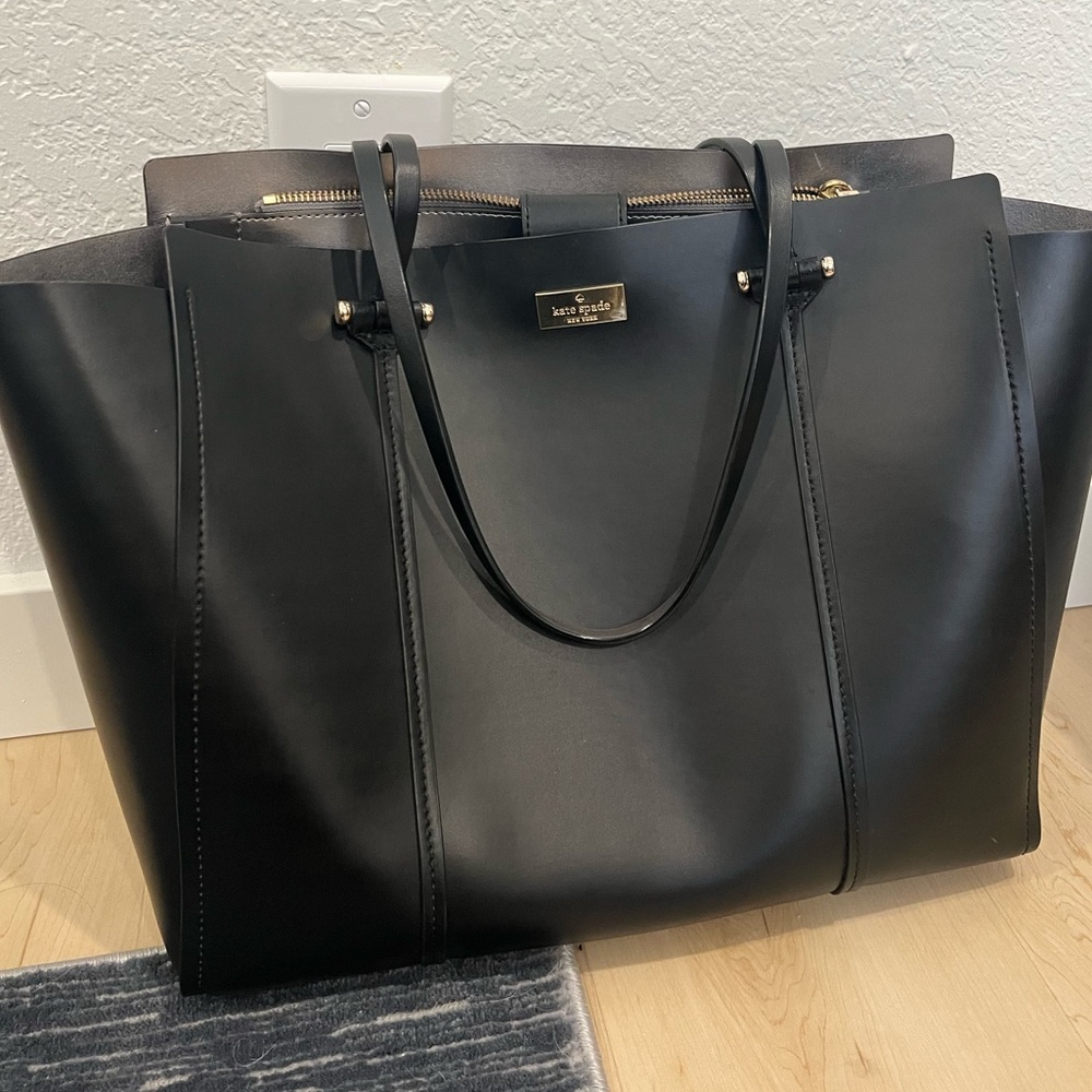 Kate Spade Black Leather Tote